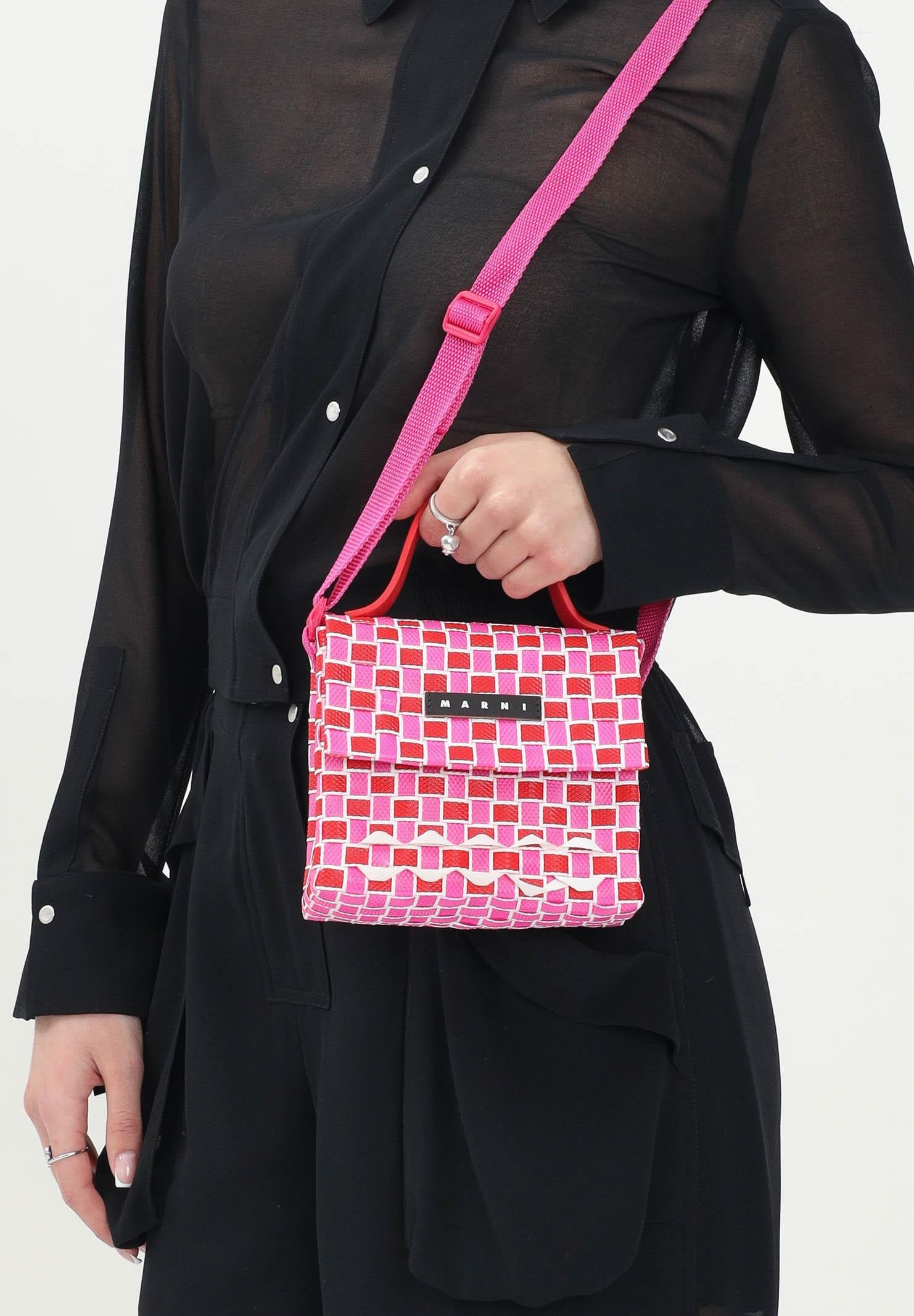 MARNI Borsa a mano Joy Macro fucsia e rossa da donna M01481M00IW 0MC69 MARNI 