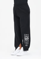 MAISON MARGIELA Pantalone sportivo nero per donna, ragazzi e bambini con spacchetti interni alla caviglia M60895MM02X M6900 MAISON MARGIELA 