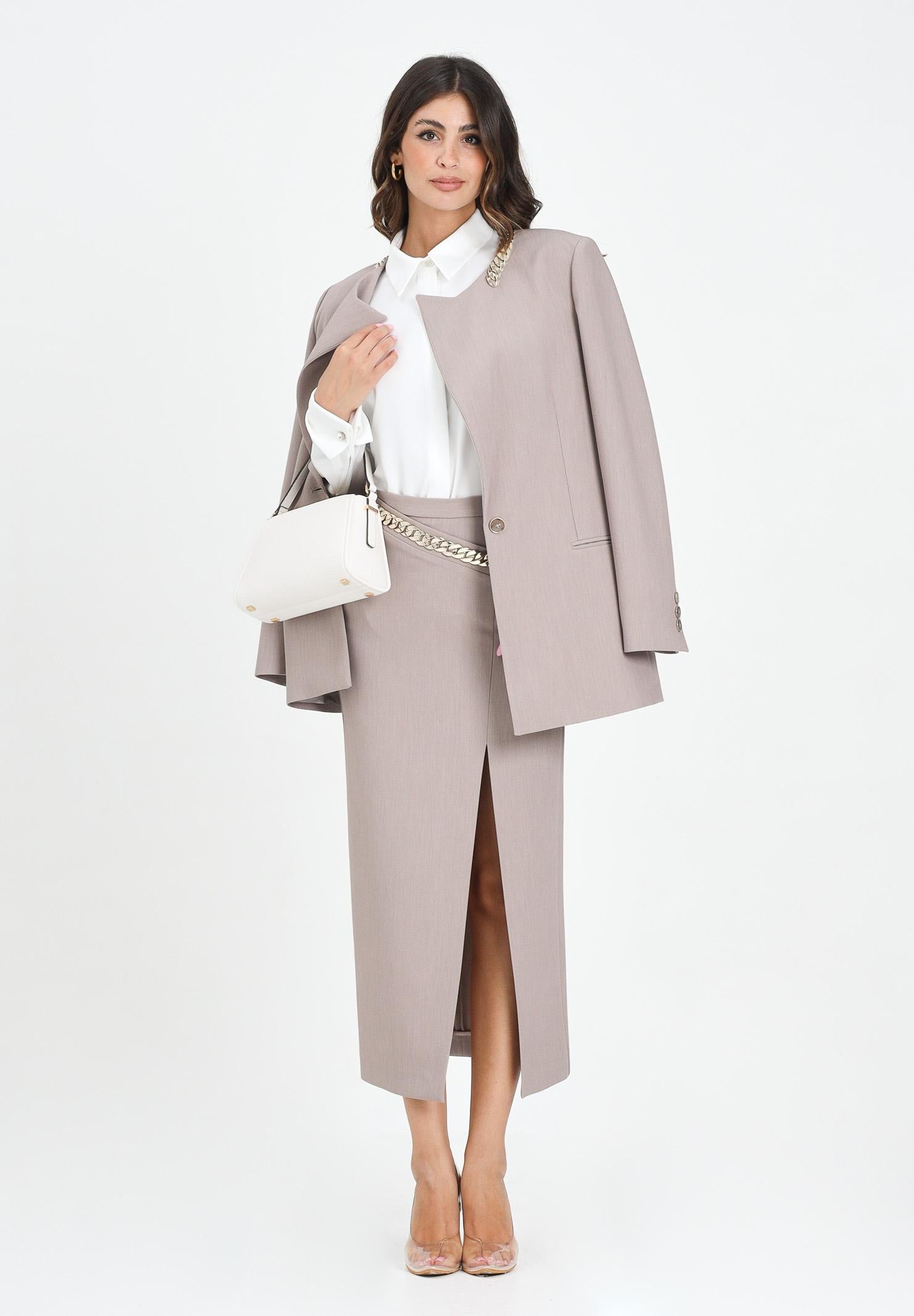 SIMONA CORSELLINI Gonna longuette beige da donna A25CPGO00901-C00038 V0703 SIMONA CORSELLINI 