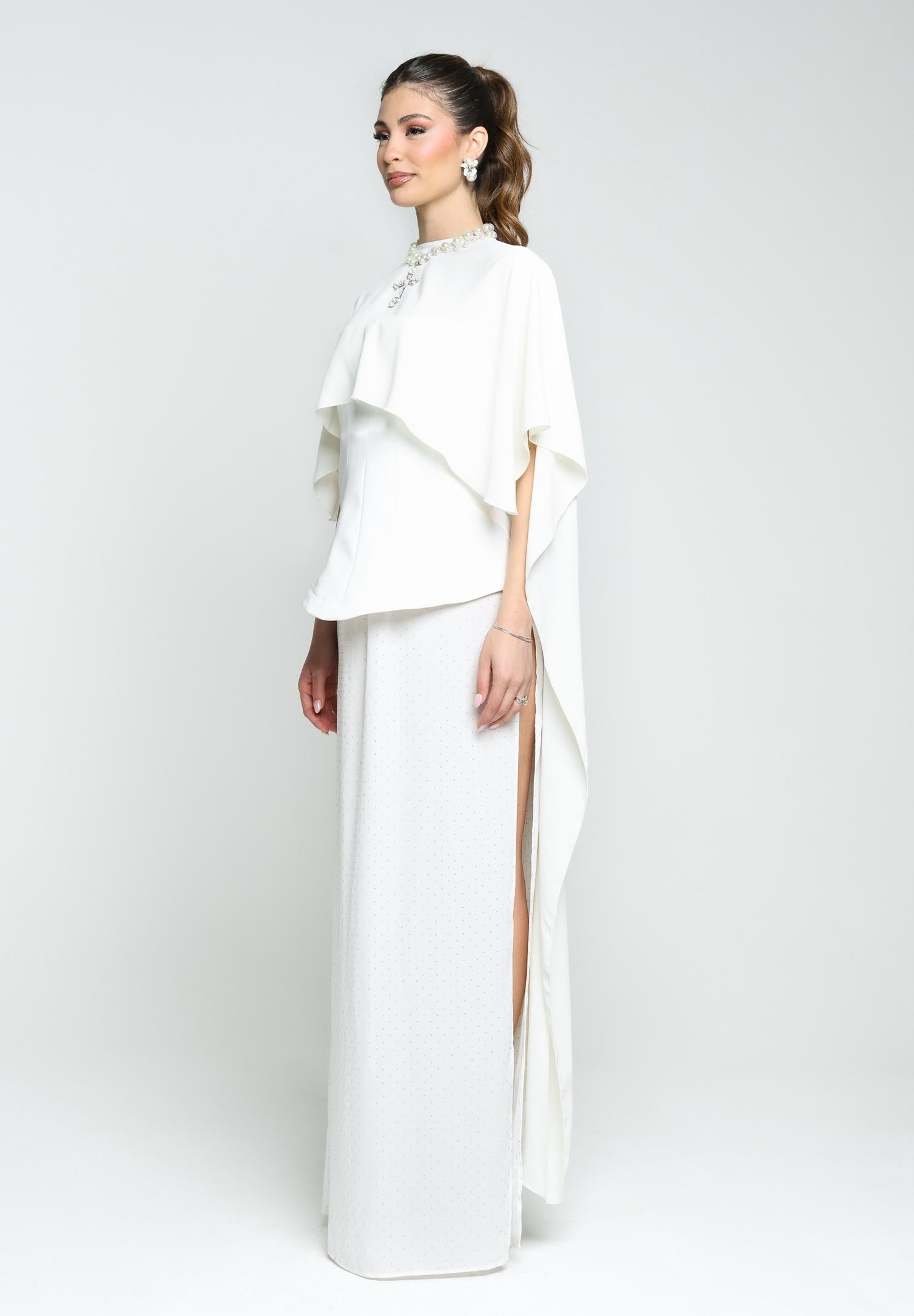 SANTAS Stola ÉCLAIR bianca da donna PV2507 BIANCO SANTAS 