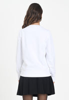 VERSACE JEANS COUTURE Felpa girocollo bianca da donna con logo 79HAIC04CF00C 003 VERSACE JEANS COUTURE 