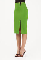ELISABETTA FRANCHI Gonna midi verde da donna con dettagli logo GO14761E2 EV3 ELISABETTA FRANCHI 