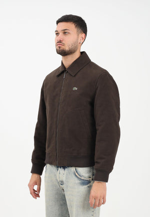 LACOSTE Giubbotto scamosciato marrone da uomo BH5147 SKB LACOSTE 