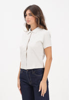 CALVIN KLEIN JEANS Caridgan panna da donna con logo all over LV044D209G67U . CALVIN KLEIN JEANS 