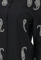 JDY Camicia nera da donna con fantasia paisley 15367956 BLEC JDY 