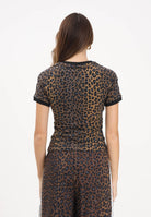ADIDAS ORIGINALS T-shirt a manica corta Leopard Cali beige da donna JW7304  ADIDAS ORIGINALS 
