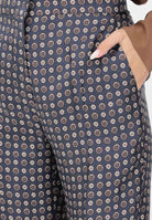 MAX MARA Pantalone Fauna blu da donna in seta stampata 2526136071600 001 MAX MARA 