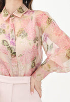 MAX MARA Camicia a manica lunga avorio da donna con stampa floreale 2516261044600 001 MAX MARA 