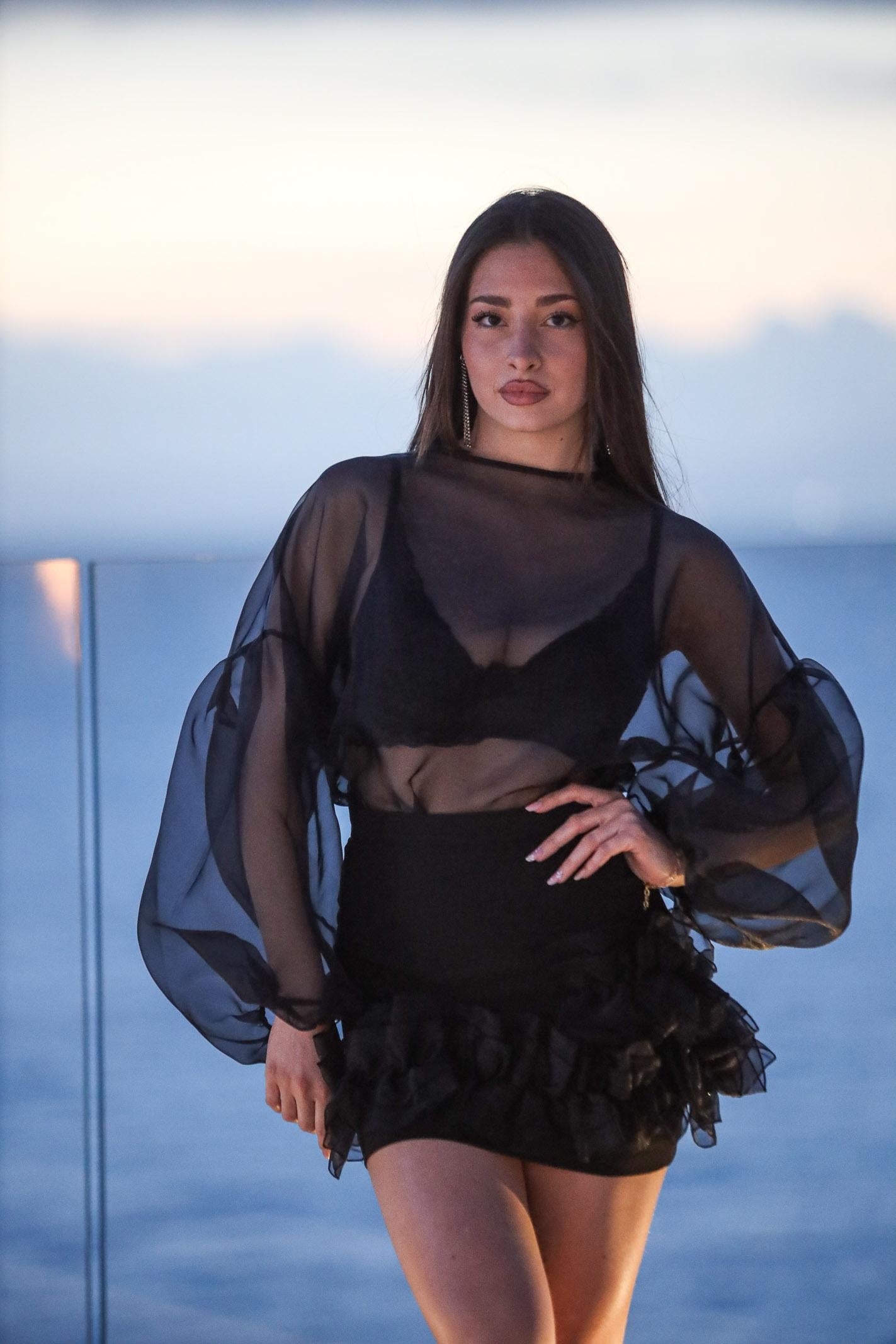 SANTAS Blusa LEMON PIE nera da donna PV25015 NERO SANTAS 