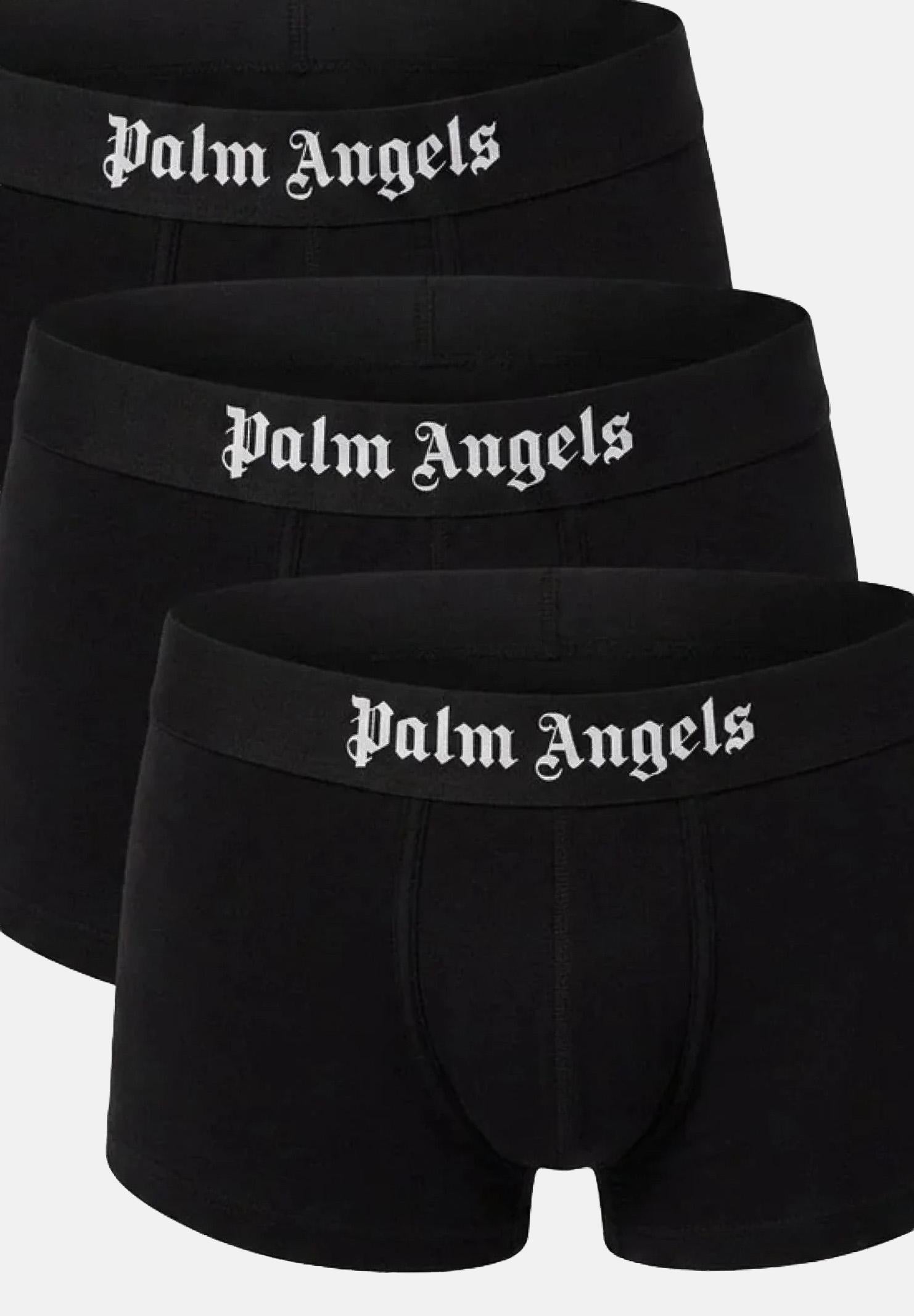 PALM ANGELS Boxer (3 paia) neri da uomo con logo PLA1UMBTR01TR BL PALM ANGELS 
