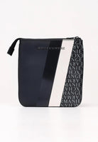 ARMANI EXCHANGE Borsello blu notte da uomo con motivo geometrico e logo XM000164AF11935 MB051 ARMANI EXCHANGE 