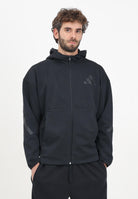 ADIDAS PERFORMANCE Felpa con zip Z.N.E. nera da uomo JE7538  ADIDAS PERFORMANCE 