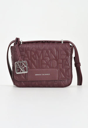 ARMANI EXCHANGE Borsa a tracolla bordeaux da donna con logo XW001577AF15774 UA343 ARMANI EXCHANGE 