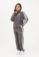 ADIDAS ORIGINALS Felpa con zip FIREBIRD LOOSE grigia da donna KT4614 . ADIDAS ORIGINALS 