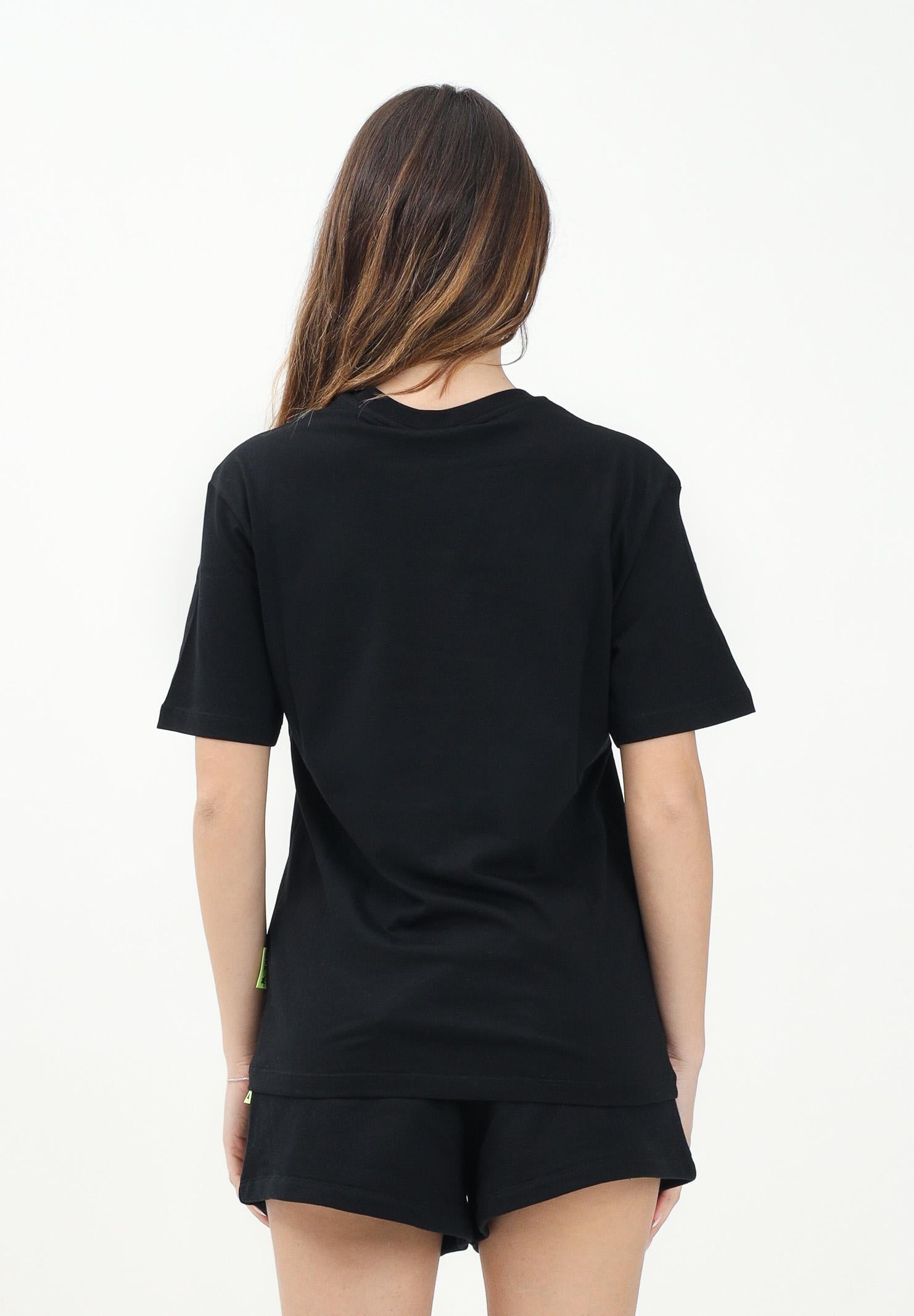 BARROW T-shirt a manica corta nera per donna, ragazzi e bambini con stampa logo S5BKJUTH082 110 BARROW 