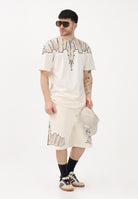 MARCELO BURLON COUNTY OF MILAN T-shirt a manica corta panna da uomo con stampa S6CMMATH021 412 MARCELO BURLON COUNTY OF MILAN 