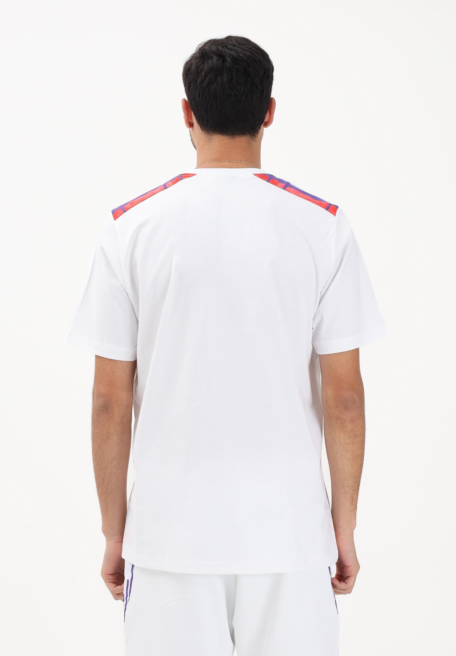 AUSTRALIAN T-shirt a manica corta bianca da uomo con inserti decorativi multicolor ARUTS0011GORA01 002A AUSTRALIAN 