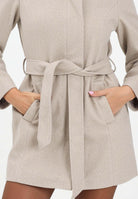 JDY Cappotto corto beige da donna 15353909 Nature JDY 