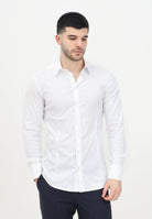 Camicia a manica lunga bianca da uomo 5C0017/A01 W103 PATRIZIA PEPE 