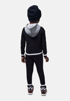 Tuta nera da bambino con dettagli a contrasto e logo 85D540 023 JORDAN 