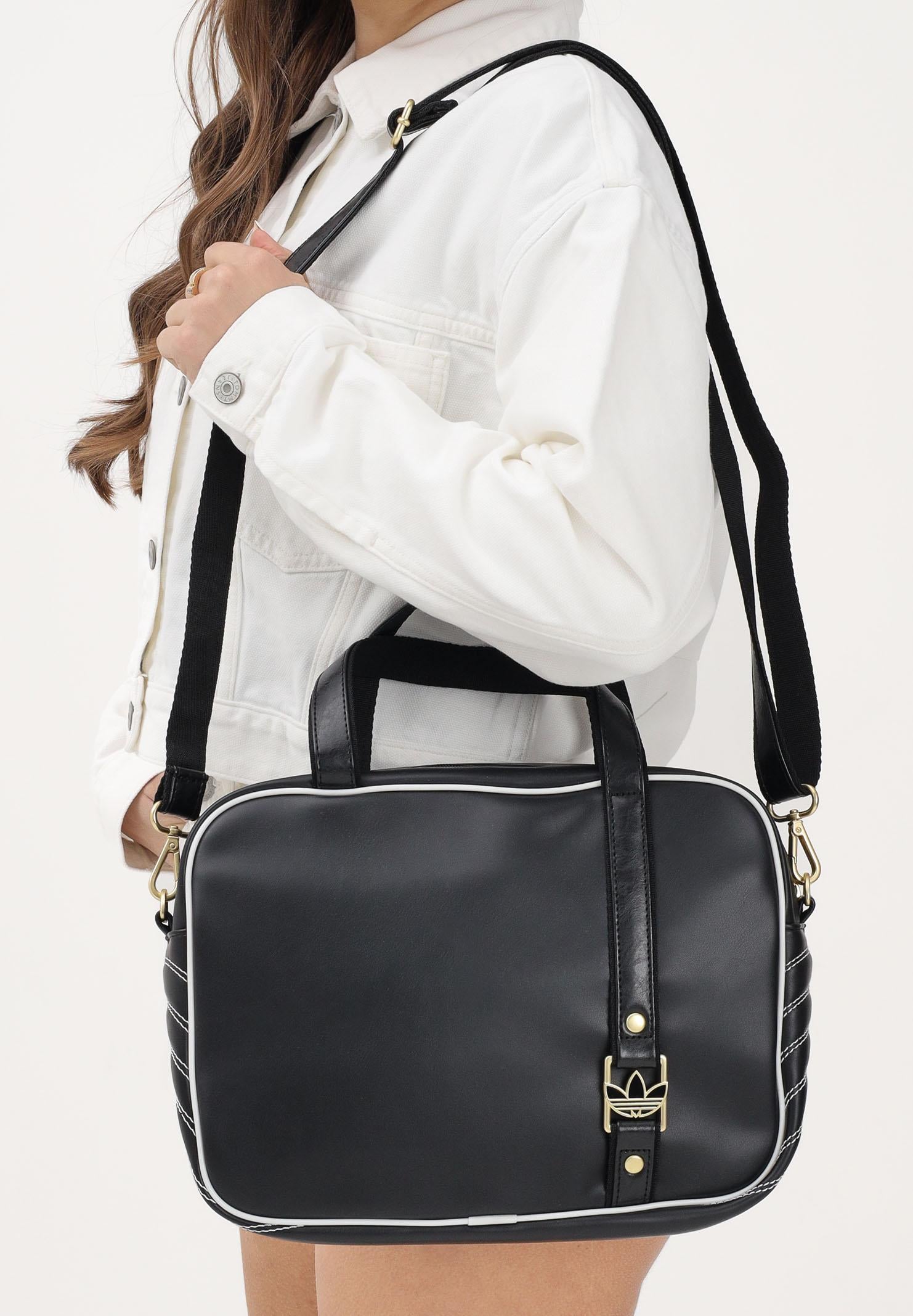 ADIDAS ORIGINALS Borsa a mano AIRLINER MEDIUM nera da donna KE2327 . ADIDAS ORIGINALS 