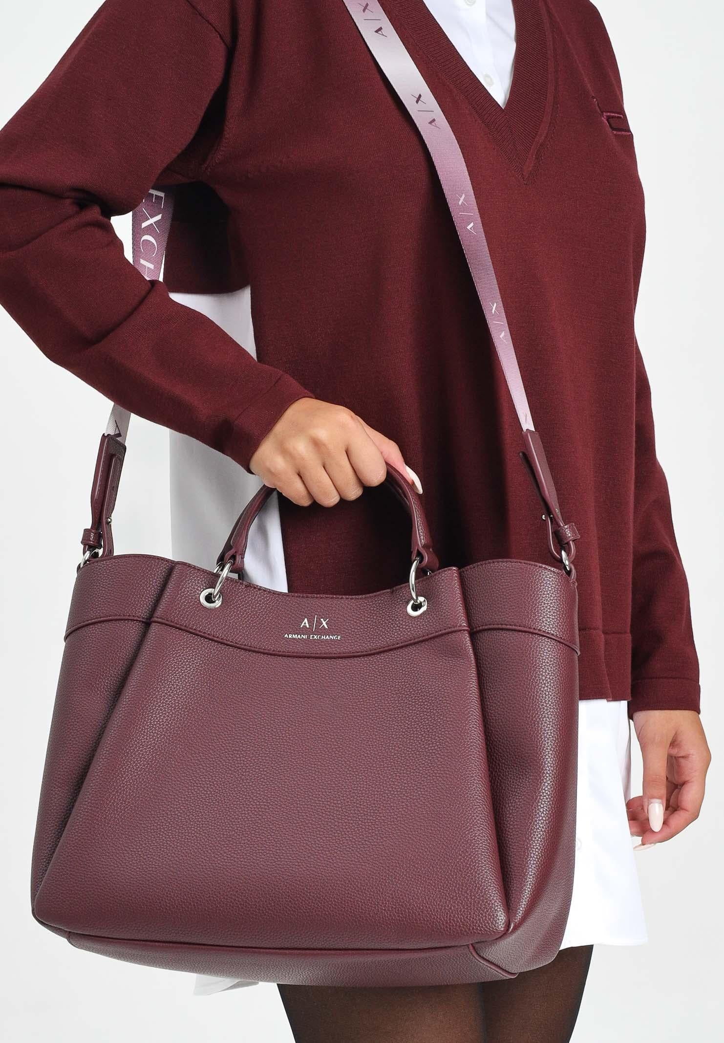 ARMANI EXCHANGE Shopper bordeaux da donna con logo 942910CC783 UA343 ARMANI EXCHANGE 