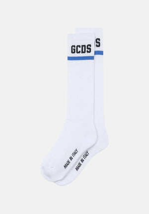 GCDS Calzini bianchi per uomo e donna con logo C1UJQQ714T801 100E GCDS 