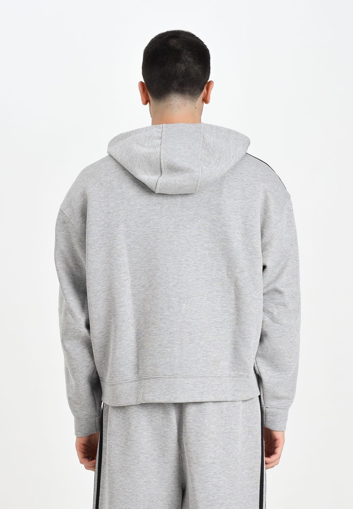 ADIDAS ORIGINALS Felpa con zip Adicolor Spacer Oversized grigia da uomo JW5965 . ADIDAS ORIGINALS 