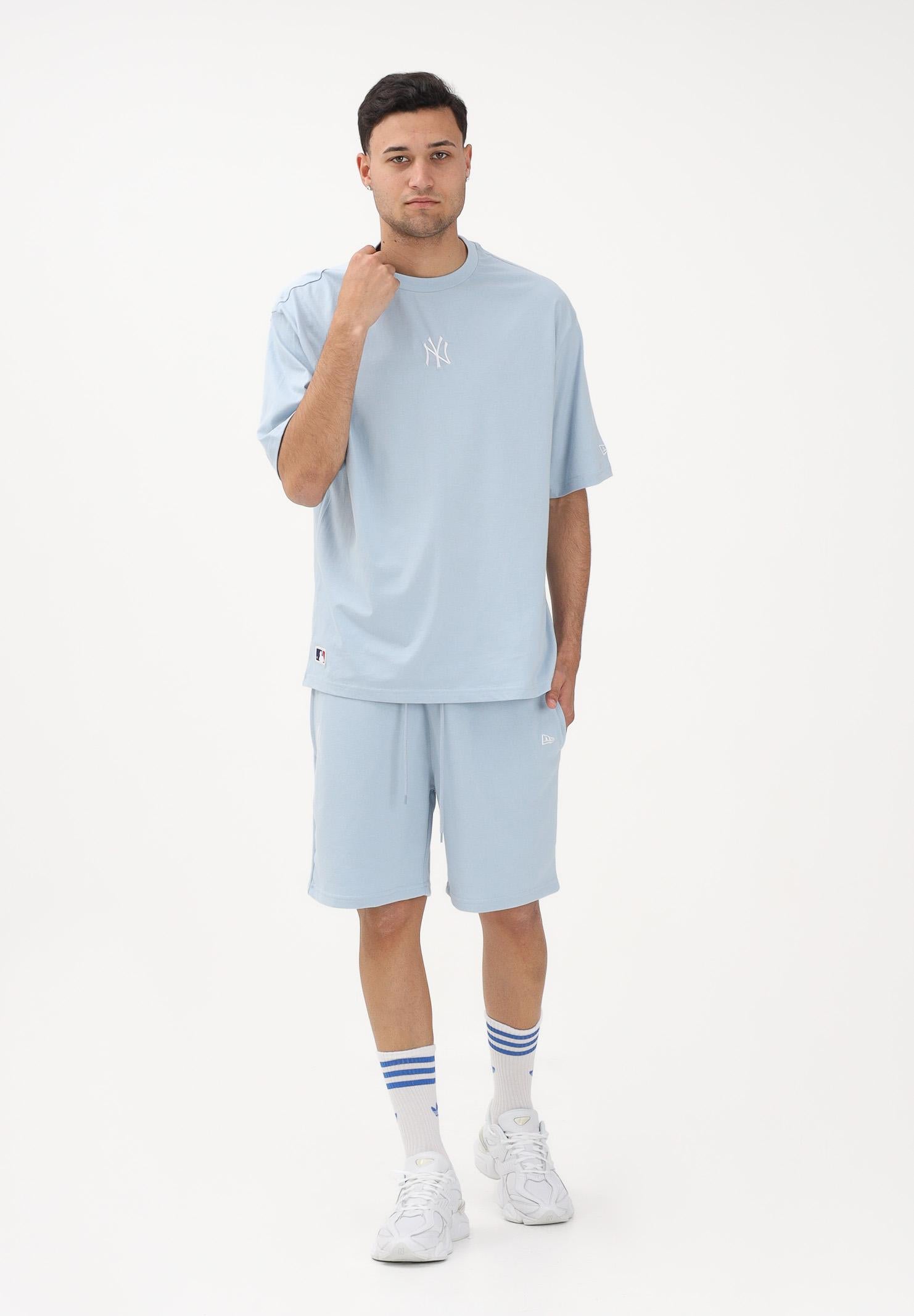 NEW ERA T-shirt a manica corta MLB League Essential Midi New York Yankees celeste per uomo e donna 60771500 . NEW ERA 