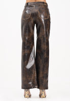 PATRIZIA PEPE Pantalone in tessuto spalmato marrone da donna 8P0758E064 J4L8 PATRIZIA PEPE 