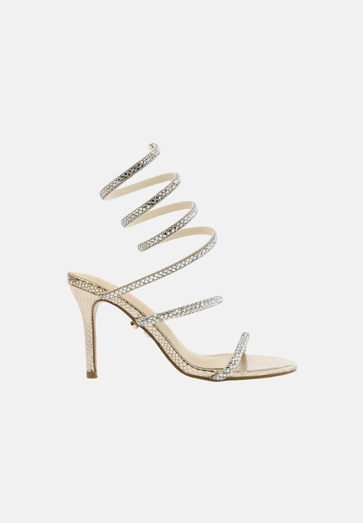 TWENTY FOURHAITCH Sandali con tacco oro da donna SH378ORO62P OR TWENTY FOURHAITCH 
