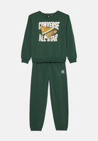 CONVERSE Tuta verde per bambino e bambina con stampa logo 9CH866 F8G CONVERSE 