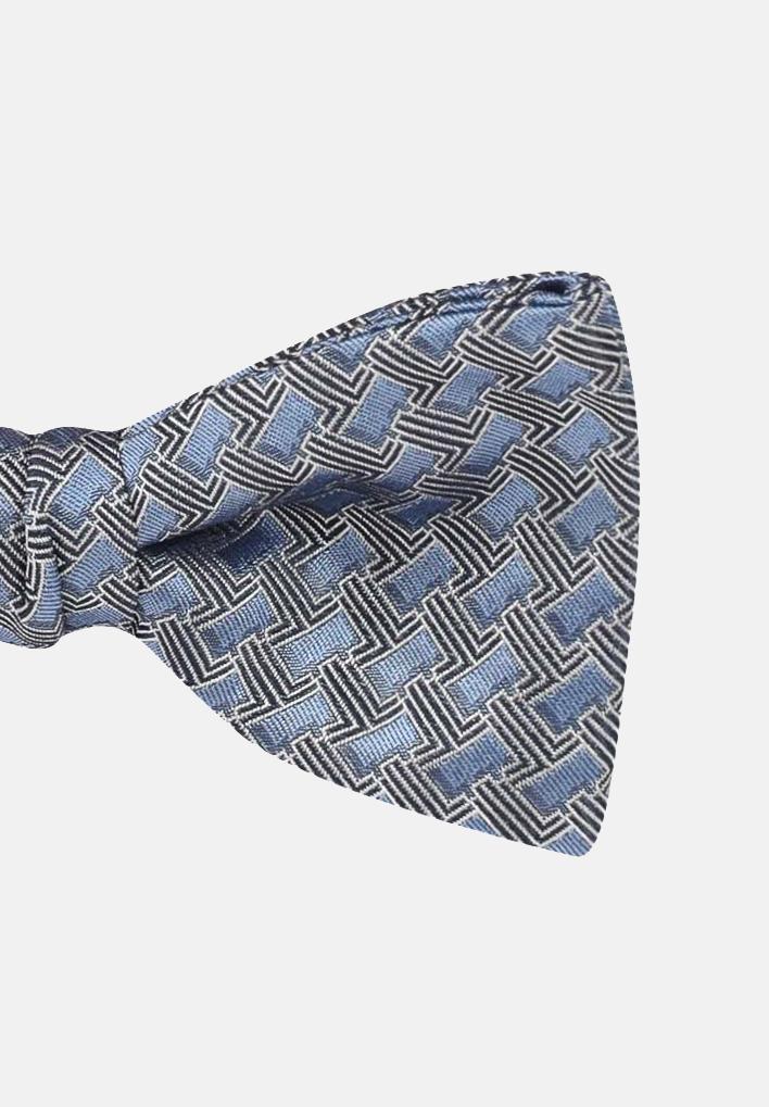 LANVIN Papillon in seta azzurro da uomo con micro monogramma L 2156/1P . LANVIN 