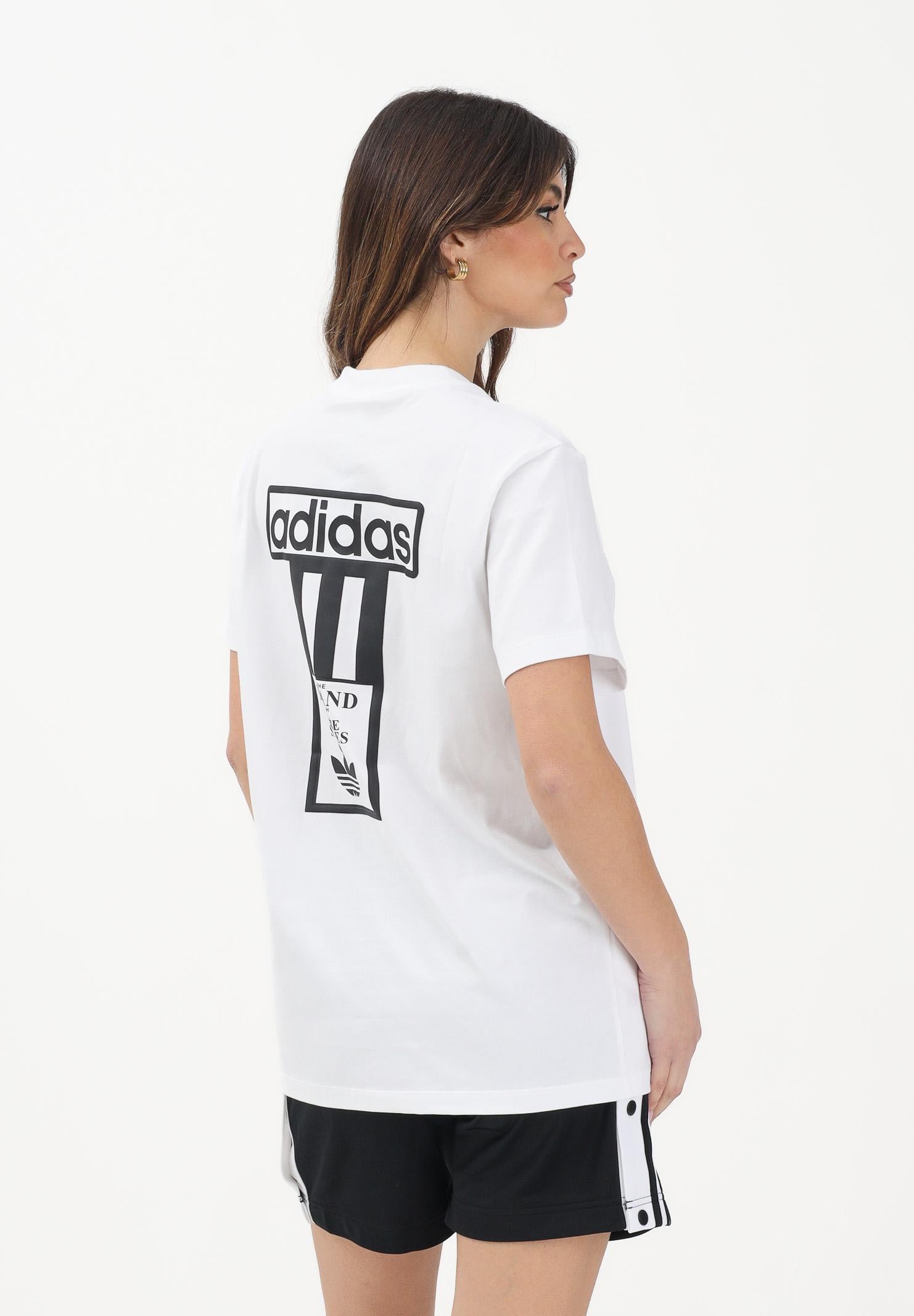 ADIDAS ORIGINALS T-shirt a manica corta Adibreak Adicolor bianca da donna JV7207 . ADIDAS ORIGINALS 