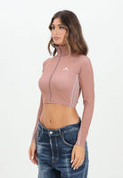 ADIDAS PERFORMANCE Felpa con zip Hyperglam Rib Copertura rosa da donna JW0938  ADIDAS ORIGINALS 