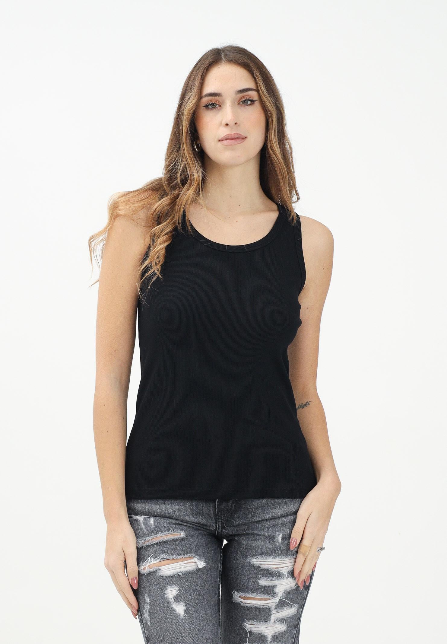 DSQUARED2 Canotta nera per donna, ragazzi e bambini con stampa logo DQ2783D0A2C DQ900 DSQUARED2 