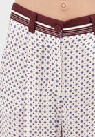 PINKO Pantalone elegante RUTH bianco da donna con motivo cravatteria 106203A31K BBA PINKO 