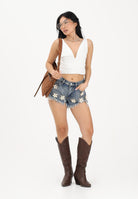 TPN Shorts in denim medio da donna PALMER092S6 C9 TPN 