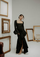 SANTAS Gonna lunga ÉLAN nera da donna PV2606 NE SANTAS 