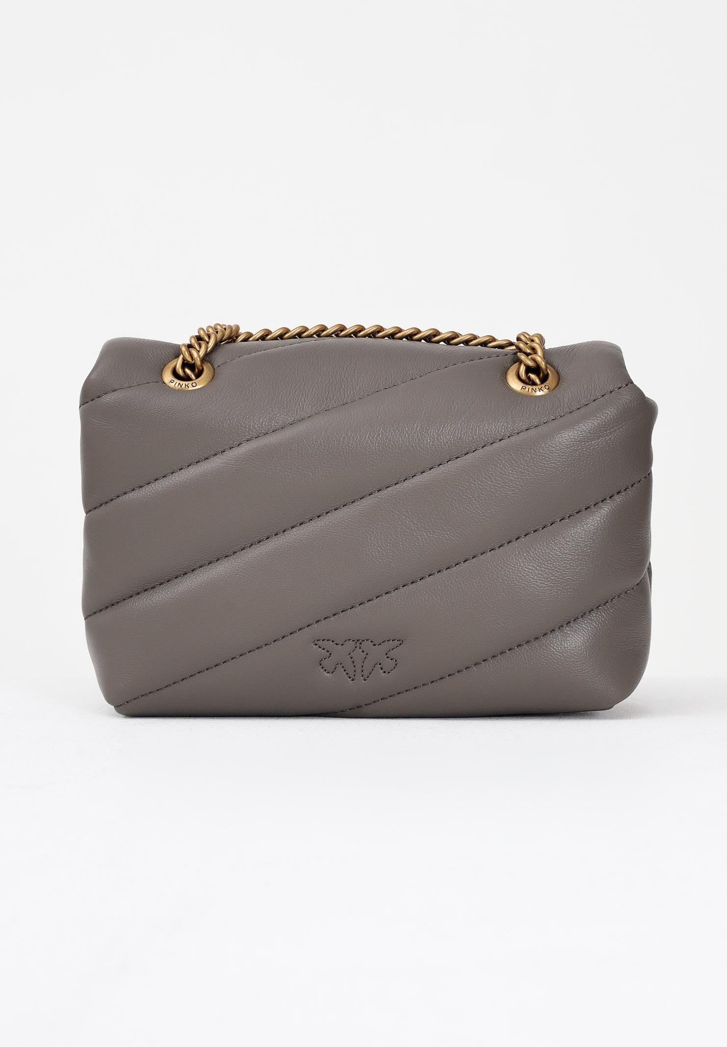 PINKO Borsa a tracolla Baby Love Bag Puff da donna in morbida nappa grigia 100040A0F2 K33Q PINKO 