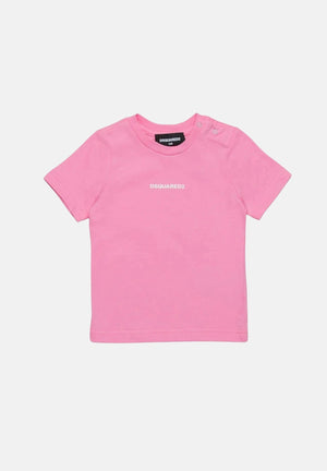 DSQUARED2 T-shirt rosa da neonato con stampa logo DQ2853D004G DQ321 DSQUARED2 