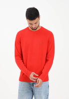 TOMMY HILFIGER Maglioncino girocollo rosso da uomo MW0MW36535XNF  TOMMY HILFIGER 