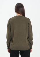 DSQUARED2 Maglioncino girocollo verde oliva per donna, ragazzi e bambini con logo DSQ2 DQ3071D0AFF DQ518 DSQUARED2 