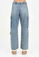 MAISON MARGIELA Jeans cargo in denim chiaro per donna, ragazzi e bambini con Numeric logo ricamato M60793MM05V M601 MAISON MARGIELA 