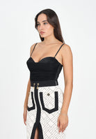 ELISABETTA FRANCHI Body nero da donna con drappeggi BO00456E2 110 ELISABETTA FRANCHI 