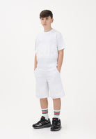 GCDS Shorts sportivo bianco per uomo e donna con logo Z0MLQL230F004 100A GCDS 