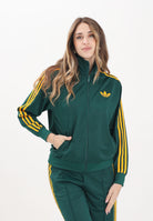 ADIDAS ORIGINALS Felpa con zip adicolor Classic Firebird Loose verde da donna JP2299  ADIDAS ORIGINALS 