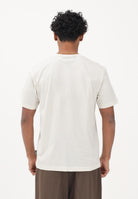 JUST CAVALLI T-shirt a manica corta bianca da uomo arricchita da applicazione grafica sul petto 80OAHT21CJ500 004 JUST CAVALLI 