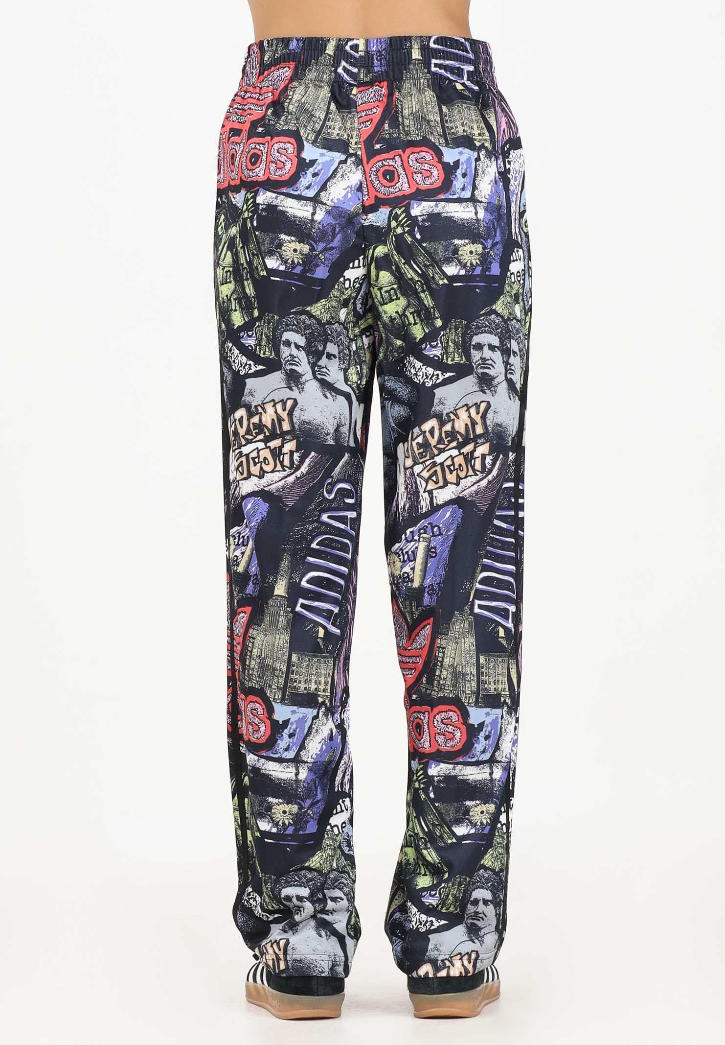 ADIDAS ORIGINALS Pantalone sportivo adidas X Jeremy Scott Pride AOP nero da donna JY2021 . ADIDAS ORIGINALS 