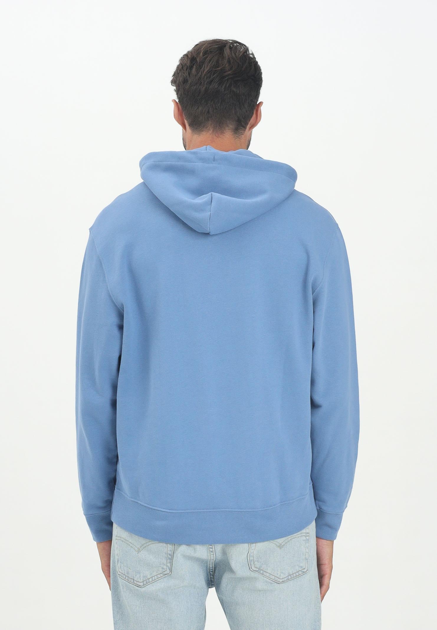 CALVIN KLEIN JEANS Felpa con cappuccio blu indaco da uomo con stemma logo LV04RC274G6PU  CALVIN KLEIN JEANS 